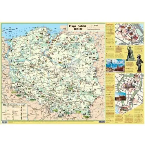 Plakat Mapa turystyczna Polski dla dzieci