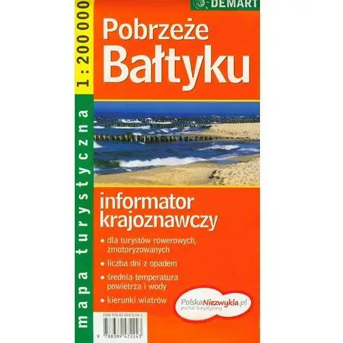Pobrzeże bałtyku. mapa turystyczna Demart