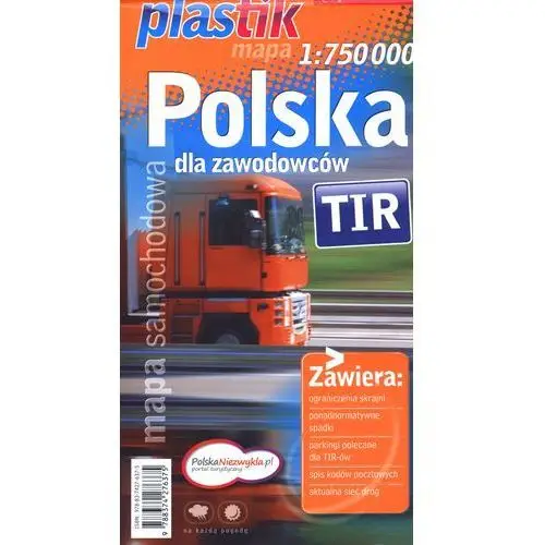 Demart s.c. Mapa samochodowa tir. polska dla zawodowców. skala 1:750 000 (plastik)