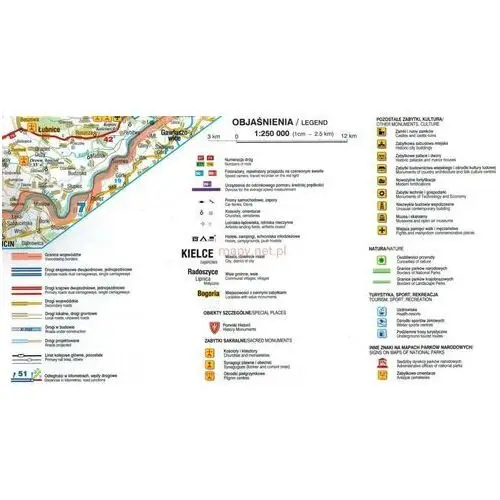 Świętokrzyskie-mapa turystyczna plastik