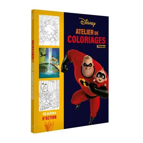 Disney teens - atelier de coloriages - scènes d'action Disney hachette