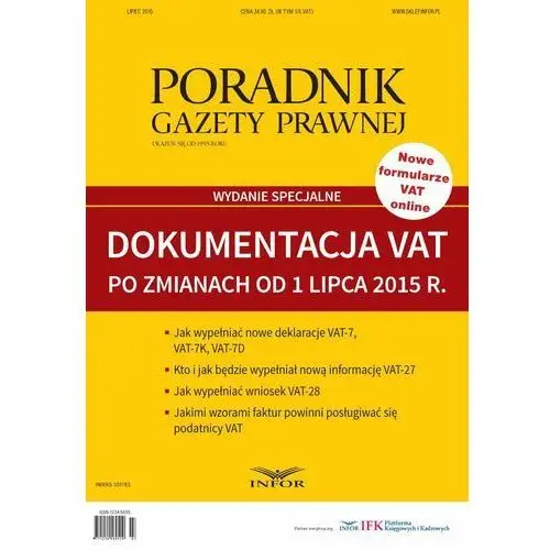 Dokumentacja VAT po zmianach od 1 lipca 2015 r