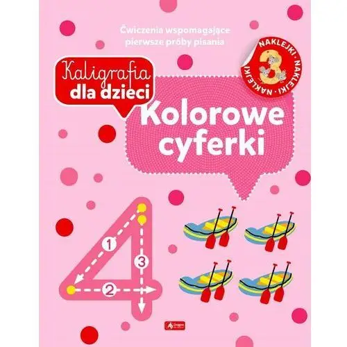 Kolorowe cyferki. kaligrafia dla dzieci Dragon