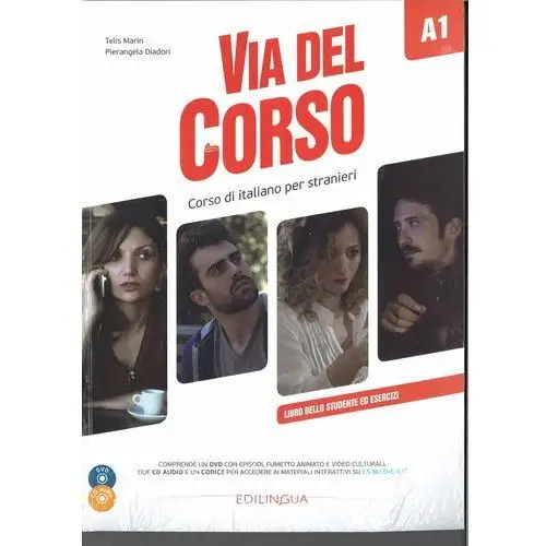 Edilingua Via del corso a1 podręcznik + 2 cd + dvd