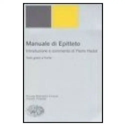 Manuale. testo greco a fronte Einaudi