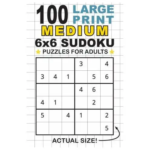 Engage books (activities) 100 large print medium 6x6 sudoku puzzles for adults