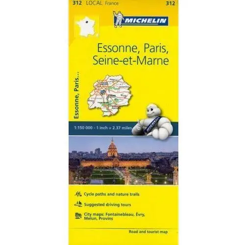Essone, Paryż, Sekwana, Marna. Mapa 1:150 000