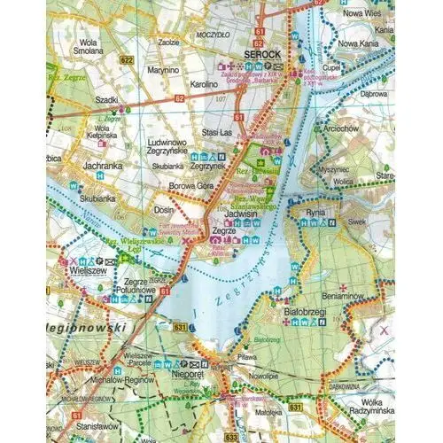 Warszawa i okolice, część wschodnia. Mazowsze. Wodoodporna mapa rowerowa. Nie tylko Green Velo. Euro Pilot