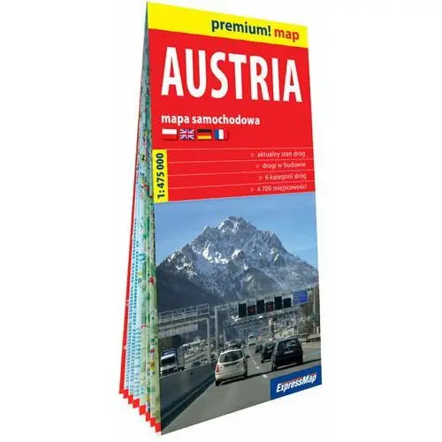 Austria mapa samochodowa w kartonowej oprawie 1:475 000