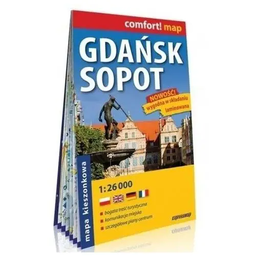 Comfort! map gdańsk sopot 1:26 000 plan mini 2023 Expressmap