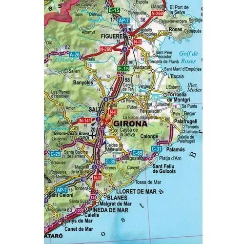 Hiszpania i portugalia. laminowana mapa samochodowa. 2023 Expressmap