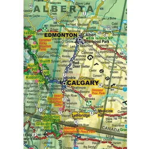 Expressmap Kanada laminowana mapa samochodowo-turystyczna