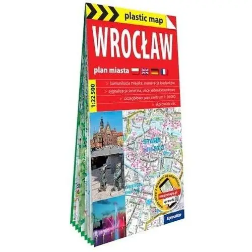 Plastic map wrocław 1:22 500 w.2023