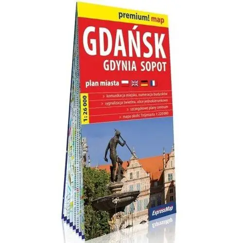 Premium! map gdańsk, gdynia.. 1:26 000 w.2023