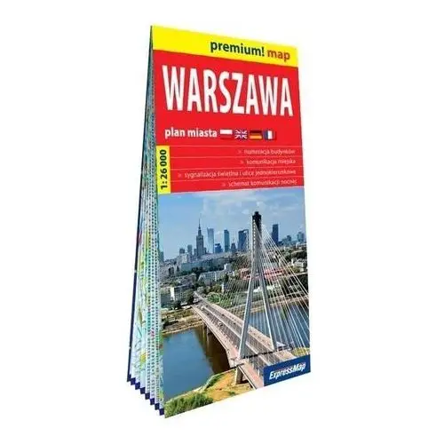 Expressmap Premium!map warszawa 1:26 000 plan miasta w.2023