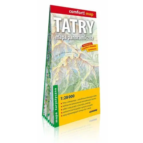 Tatry mapa panoramiczna laminowana mapa turystyczna; 1: 28 000 Expressmap