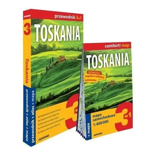 Toskania 3w1: przewodnik + atlas + mapa