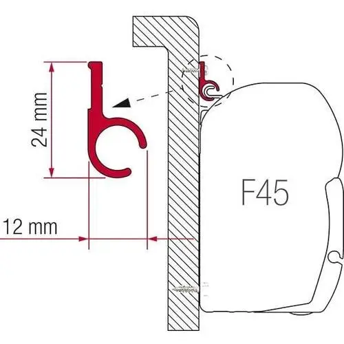 Fiamma Adapter do markizy f35 pro/ f45/f70 szyna 300cm