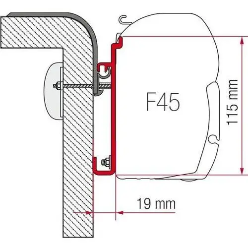Adapter do markizy f45/f70 rapido 350cm Fiamma