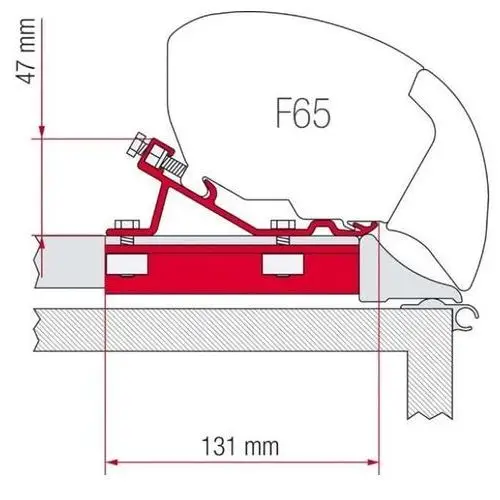 Fiamma Adapter do markizy - kit ducato/jumper/boxer (high roof) przed 06.2006