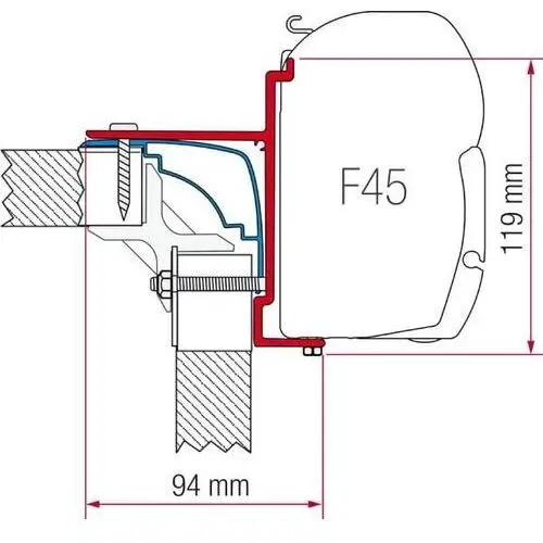 Fiamma Zestaw adapterów do markizy f45/f70 laika ecovip burstner - hobby