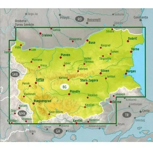 Bułgaria mapa 1:400 000
