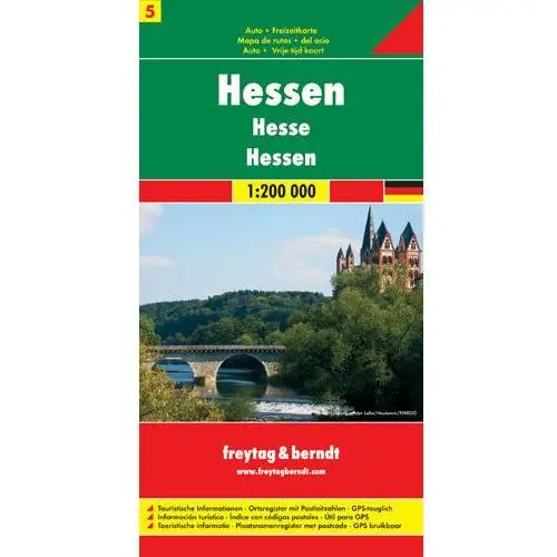Hessen / hesja 1:200 000. mapa samochodowa, składana. Freytag & berndt