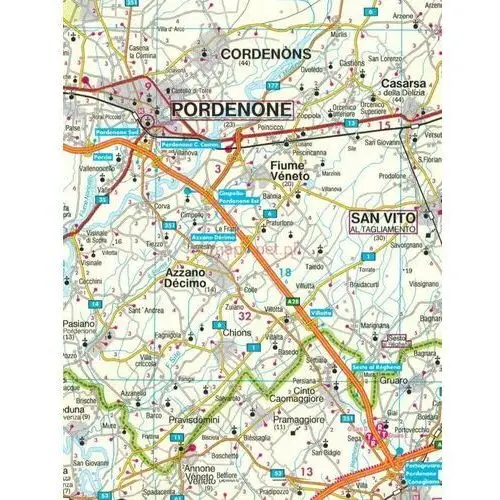 Karyntia, Adriatyk, część północna, zachodnia Słowenia. Mapa samochodowo-turystyczna. Freytag & Berndt, 7179