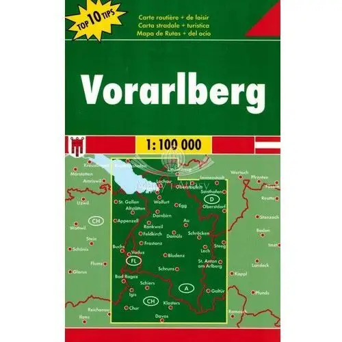 Freytag & berndt Vorarlberg 1:100 000. mapa samochodowo-turystyczna