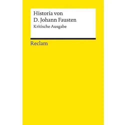 Historia von d. johann fausten, krit. ausg. Füssel, stephan