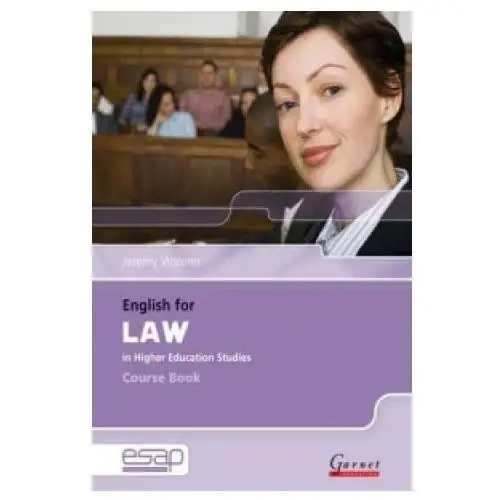 English for law course book + audio cds Garnet publishing