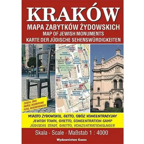 Gauss Kraków mapa zabytków żydowskich 1:4000