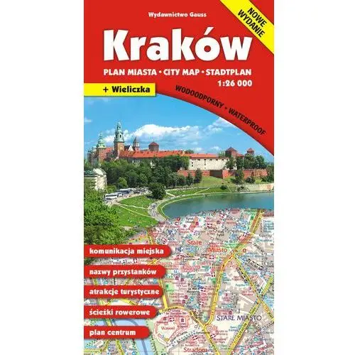 Kraków. plan miasta 1:26000 wodoodporny wyd. 18 Gauss