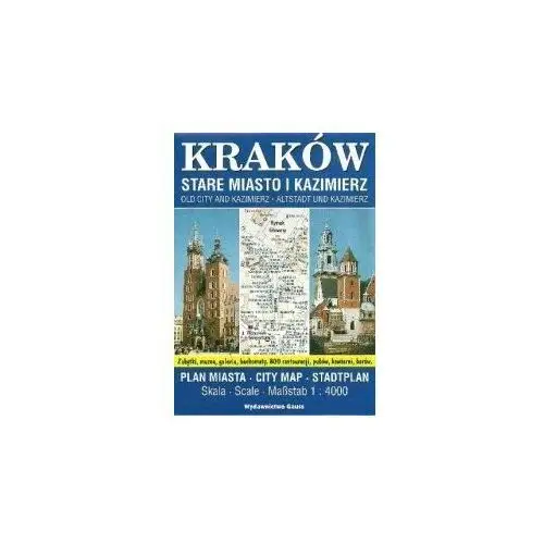 Kraków - Stare Miasto i Kazimierz 1:4 000 plan