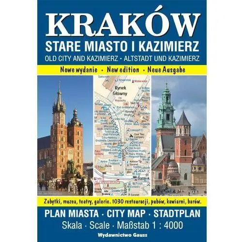 Gauss Kraków. stare miasto i kazimierz. plan miasta 1:4000 wyd. 2023