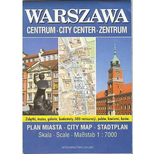 Gauss Warszawa centrum. plan miasta 1:7 000
