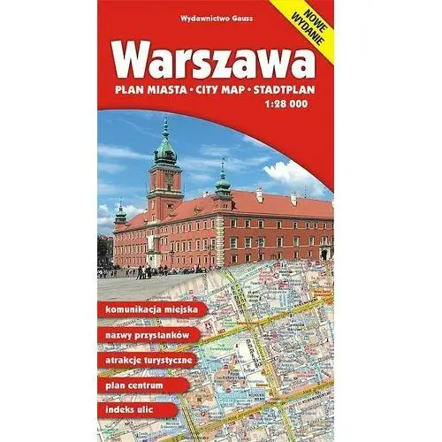 Warszawa plan miasta 1:28 000 Gauss