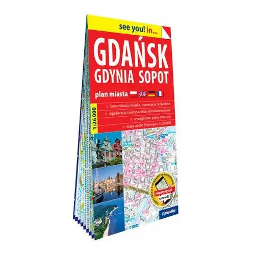 Gdańsk, gdynia, sopot papierowy plan miasta 1:26 000