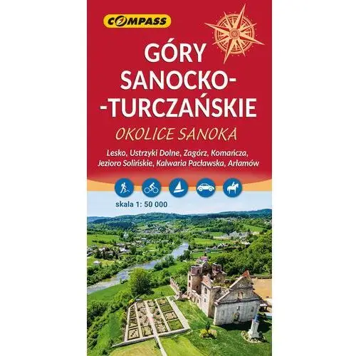 Góry Sanocko-Turczańskie, okolice Sanoka. Mapa turystyczna. 1:50 000