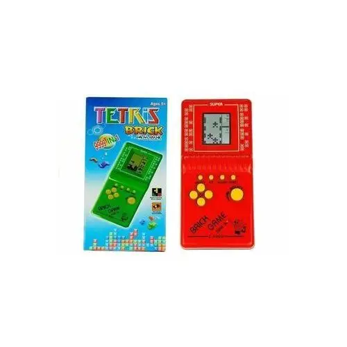 Gra elektroniczna tetris kieszonkowa czerwona
