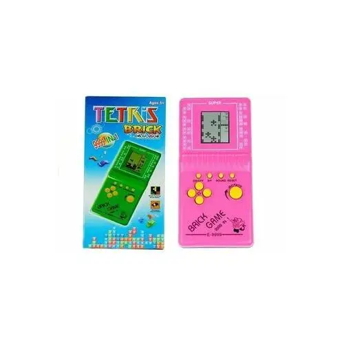 Gra elektroniczna tetris kieszonkowa różowa