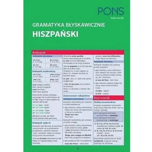 Gramatyka błyskawicznie. Hiszpański