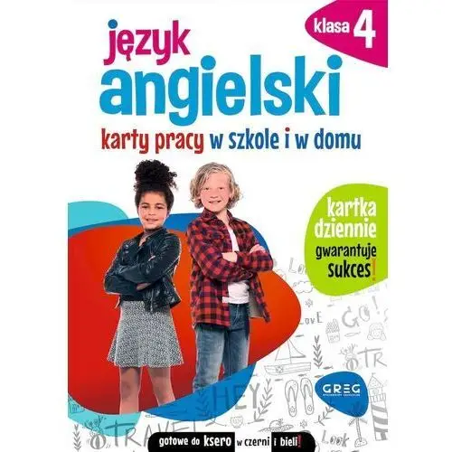 Język angielski. karty pracy w szkole i w domu. klasa 4