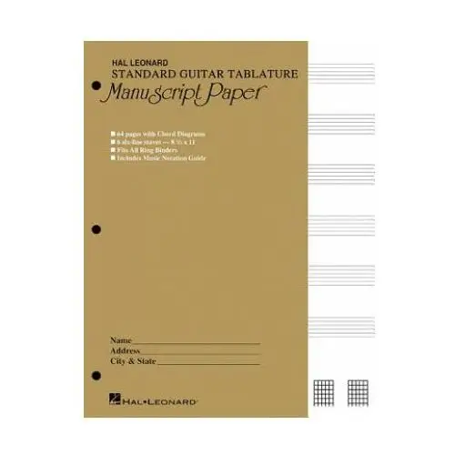 Hal leonard Standard guitar tablature manuscript paper