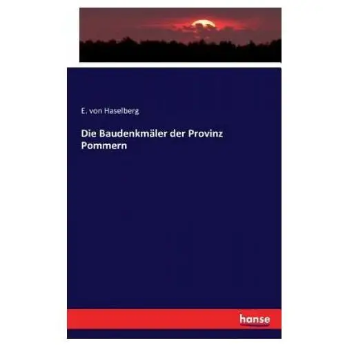 Hansebooks Baudenkmaler der provinz pommern