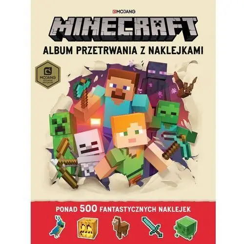 Harper Collins Książeczka Minecraft. Album przetrwania z naklejkami, 5_835259