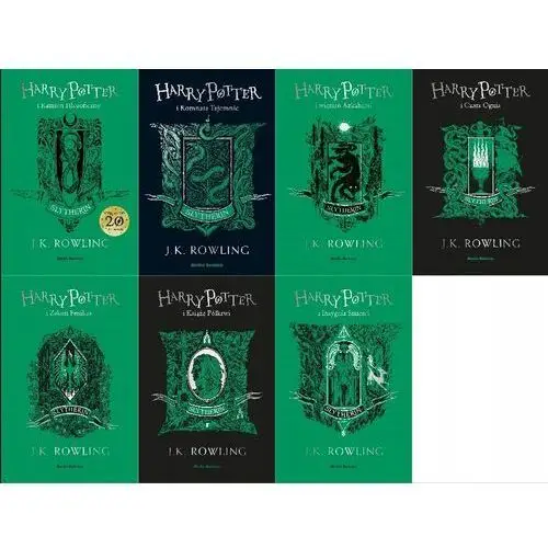 Harry Potter 1-7 Pakiet Slytherin J.k. Rowling 7 książek zielone