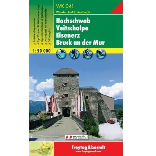 Hochschwab, Veitschalpe, Eisenerz, Bruck an der Mur Styria. Mapa turystyczna 1:50 000