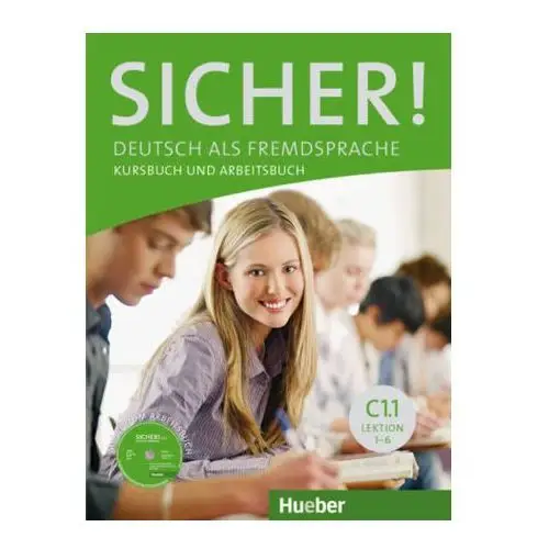 Hueber Sicher! c1.1 kursbuch und arbeitsbuch mit audio cd lektion 1-6natychmiastowa