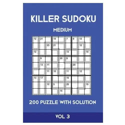 Killer Sudoku Medium 200 Puzzle WIth Solution Vol 3: Advanced Puzzle Sumdoku Book,9x9, 2 puzzles per page